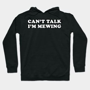 Can't Talk I'm Mewing funny Hoodie